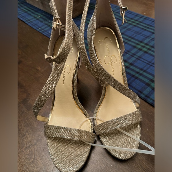Jessica Simpson heels, gold glitter colored, size 11 - Picture 4 of 5
